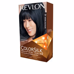 Revlon ColorSilk Beautiful Color, Noir, Natural Blue Black, Ammoniac