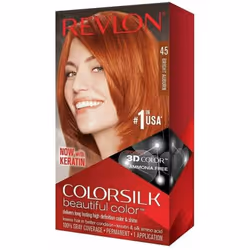 Revlon ColorSilk Beautiful Color, Marron, Bright Auburn, Ammoniac