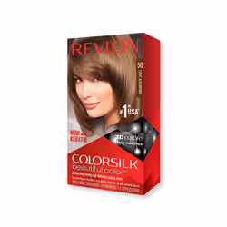 Revlon ColorSilk Beautiful Color 50 Light Ash Brown, Marron, Light Ash Brown, Femmes, Ammoniac, Boîte, 1 pièce(s)