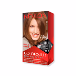 Revlon ColorSilk Beautiful Color 51 Light Brown, Marron, Light Brown, Femmes, Ammoniac, Boîte, 1 pièce(s)