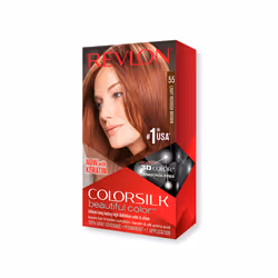 Revlon ColorSilk Beautiful Color 55 Light Reddish Brown, Marron, Light Reddish Brown, Femmes, Ammoniac, Boîte, 1 pièce(s)