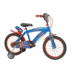 Vélo Enfant 16 - Disney - Spiderman - Freins Rétropédalage - Siège Confortable - Bleu