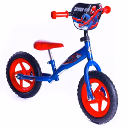 Draisienne Enfant Marvel - Spiderman  - Roues 12 - Age 2 à 4 ans - Bleu et Rouge - Produit HUFFY
