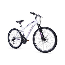 Velo VTT Huffy Extent pour filles  26 Semi-Rigide Vélo de montagne - Shimano 18 vitesses - Blanc - 13ans+
