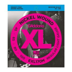 D'Addario EXL170M corde d'instrument de musique Basse 4 pièce(s) Acier Guitare