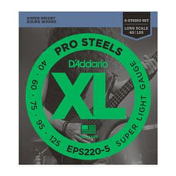 D'Addario EPS220-5 corde d'instrument de musique Basse 5 pièce(s) Acier Guitare