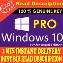 Windows 10 Pro Professionnel 32/64 bit Clé dactivation licence Originale- Rapide - Version téléchargeable