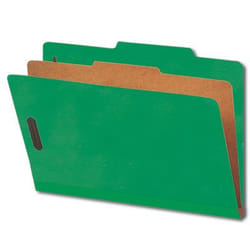 Smead Classification Folders Legal 4-Section Green (10) Plastique Vert
