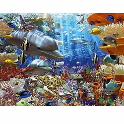 Ravensburger Puzzle 3000 Pièces - Vie sous Marine, 3000 pièce(s), Faune, 14 an(s)