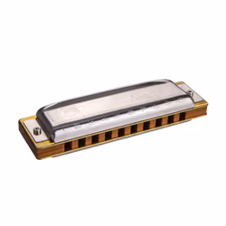 Hohner Blues Harp, Harmonica diatonique, Marron, Acier inoxydable, Bois, 105 mm