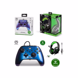 Manette XBOX ONE-S-X-PC bleu NEBULA métalisée Officielle + Casque Gamer PRO PH3 SPIRIT OF GAMER XBOX ONE/S/X/PC