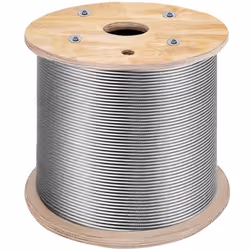 300 m Câble en Acier Inoxydable 316 - VEVOR - Diamètre 32 mm - Câble Métallique 1 x 19