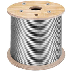 300 m Câble en Acier Inoxydable 316 - VEVOR - Diamètre 32 mm - Câble Métallique 1 x 19