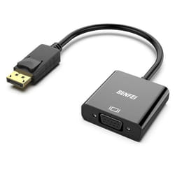 Adaptateur DisplayPort vers VGA BENFEI convertisseur DP vers VGA mâle vers Femelle Cordon plaqué Or pour Lenovo Dell HP ASUS