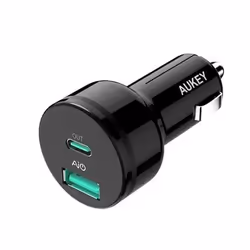 AUKEY CC-Y7, Intérieure, Allume-cigare, 12 V, Noir