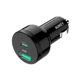 AUKEY CC-Y7 chargeur d'appareils mobiles Universel Noir Allume-cigare Intérieure