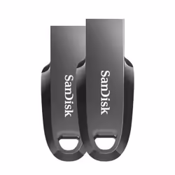 2 x Clé USB SanDisk Ultra Curve 32Go USB 3.2 Gen1 100MB/s SDCZ550-032G-G46 Flash Drive (paquet de deux)