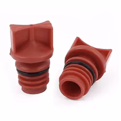 SOURCING MAP 2Pcs Coque en plastique rouge 18mm diamètre filetage mâle Bouchons huile compresseur air