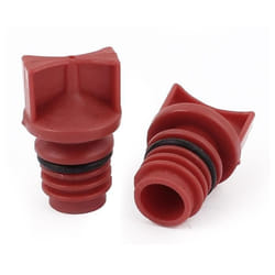 SOURCING MAP 2Pcs Coque en plastique rouge 18mm diamètre filetage mâle Bouchons huile compresseur air