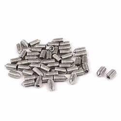 Vis SOURCING MAP Vis Pointeau Conique pour Poignée de Porte Vis Sans Tête Hexagonale M4 x 8 mm acier inoxydable 304 50Pcs