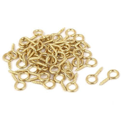 Crochet à oeil de la vis - Jardin bijoux - 50pcs - Métal - Ton or - 1.7mm de fil