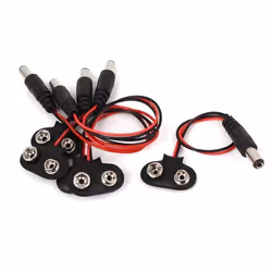 Batterie Clip - Non spécifié - 5Pcs - Connecteur Type T - 9V - 13cm de câble