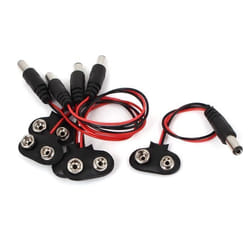 Batterie Clip - Non spécifié - 5Pcs - Connecteur Type T - 9V - 13cm de câble