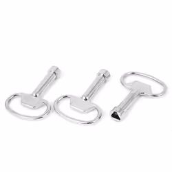 Serrure SOURCING MAP Clé Triangle Poubelle Clé à douille pour 9x8mm verrouillage panneau triangulaire 3Pcs
