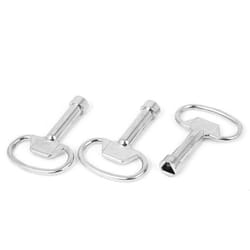 Serrure SOURCING MAP Clé Triangle Poubelle Clé à douille pour 9x8mm verrouillage panneau triangulaire 3Pcs