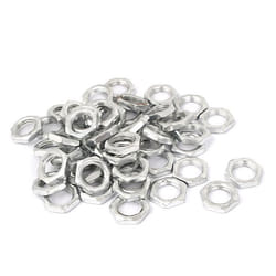 SOURCING MAP 50Pcs Écrou Hexagonal plaqué zinc M10 x 1 x 3mm pour vis Boulons