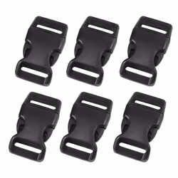 Boucle de sangle SOURCING MAP Attache Sangle Sac à dos valise Plastique Boucle pour 15mm Largeur sangle Noir 6Pcs