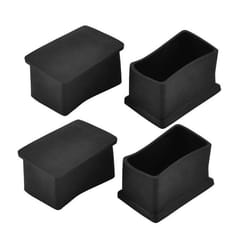 Pied de meuble SOURCING MAP Embout Pied de chaise Meuble Embout Tube Jambe Patins Protection Caoutchouc Noir Carré 50mm x 30mm 4Pcs