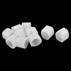 SOURCING MAP 10Pcs Patin Pied Chaise Tube Rond Embout Tube Pied Table Fauteuil Tampon Meuble U Blanc 20mm Diamètre