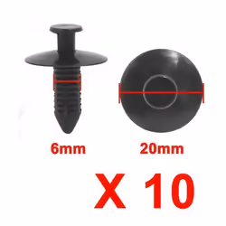 RIVET sourcingmap® 10 Pcs 6mm Trou Poussez Plastique Clips Rivet Attachés Autocollants pour BMW