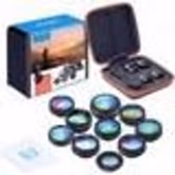 Apexel Kit dobjectifs 10 en 1 pour téléphone Objectif Grand Angle Objectif Macro