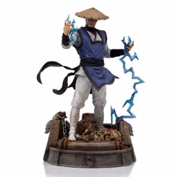 Figurine - IRON STUDIOS - Raiden - Mortal Kombat - Échelle 1/10 - Polystone - 23.9 cm