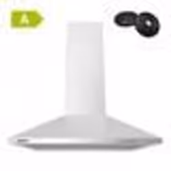 CIARRA Hotte Décorative 60cm A++ 2pcs Filtre à charbon 370m³/h Recyclage ou Evacuation 3 Vitesses INOX