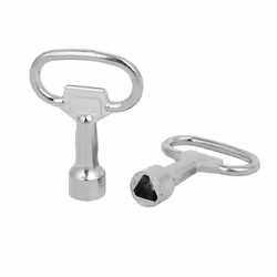 Serrure de meuble SOURCING MAP Clé à douille triangulaire pour serrure de panneau triangulaire 95mm x 85mm Clé Poubelle 2Pcs