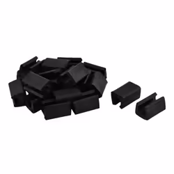 Embouts de Chaise - SOURCING MAP - Lot de 20 - Plastique Antidérapant - Noir - 28x20x17mm