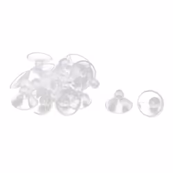 SOURCING MAP 20Pcs Ventouses Anti-collision Transparente en Caoutchouc pour Verre Maison Coussinet Suspension à Ventouse 18mm ...