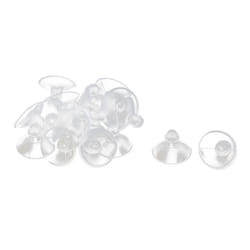 SOURCING MAP 20Pcs Ventouses Anti-collision Transparente en Caoutchouc pour Verre Maison Coussinet Suspension à Ventouse 18mm Dia