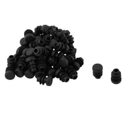 Pied de meuble SOURCING MAP 12mm Diamètre Bouchon Pied Chaise Embout Plat Rond Capuchon Jambe Table Protecteurs Plastique Noir 50Pcs