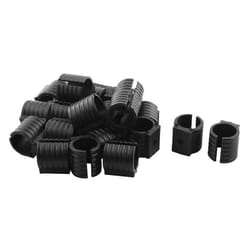 SOURCING MAP 20Pcs Patin Pied Chaise Tube Rond Embout Tube Pied Table Fauteuil Tampon Meuble Forme U Plastique Noir 19mm Diamètre