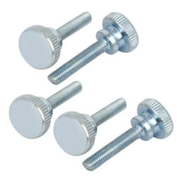 Cache Vis SOURCING MAP 5Pcs M5x25mm Vis Moletée Tête entièrement fileté fixation Métal Argenté Bleu
