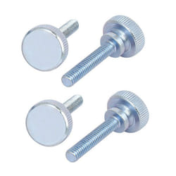 Cache Vis SOURCING MAP Vis Moletée Tête entièrement fileté fixation M6x30mm 4pcs