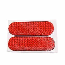 SOURCING MAP 4Pcs Avertissement Stickers Réfléchissant pour Voiture Adhésif Autocollant Rouge 12 x 4cm