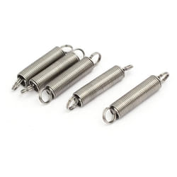 0.8mm x 8mm x 45mm 304 acier inoxidable Ressorts tension 5pcs Ton Argent