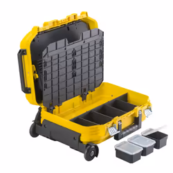 Stanley VALISE DE MAINTENANCE A ROULETTES FATMAX, Boîte à outils rigide, Aluminium, Polypropylène, Gris, Jaune, 540 mm, 400 m ...