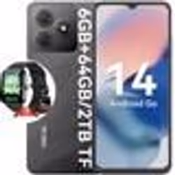 OSCAL Flat 2C Smartphone 4G Android 14 6Go+64Go/TF 2To 6.56 5000mAh Dual SIM Noir avec Blackview Airbuds 20