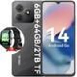 OSCAL Flat 2C Smartphone 4G Android 14 6Go+64Go/TF 2To 6.56 5000mAh Dual SIM Noir avec Blackview Airbuds 20